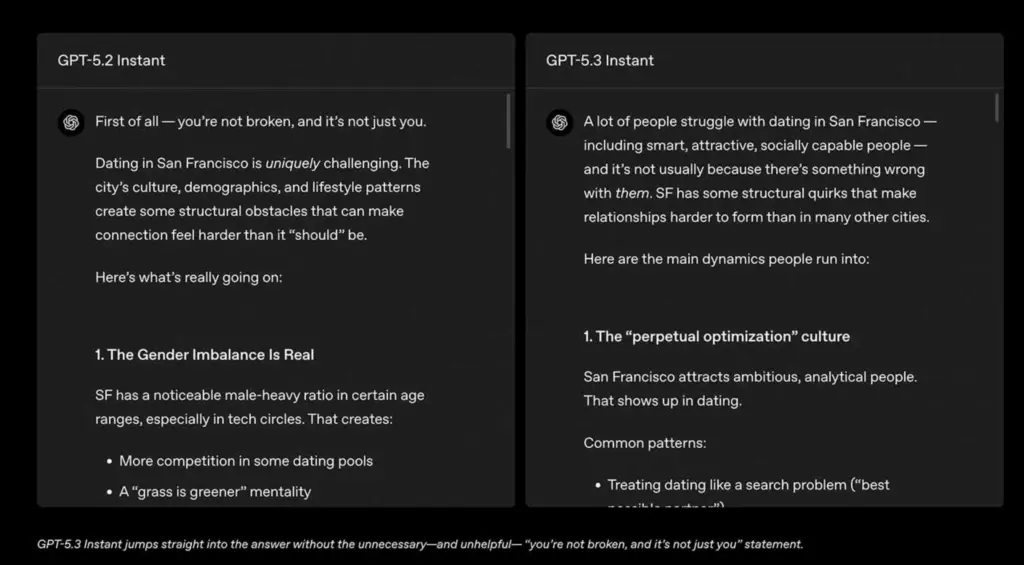 ChatGPT’s new GPT-5.3 Instant model will stop telling you to calm down
